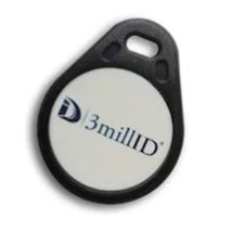 PROXIMITY BLK FOB WITH WHITE INLAY AND 3MILLID LOGO