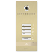 IP MULTI-TENANT FOUR BUTTON PANEL GOLD IP65