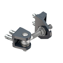 PAIR OF 180 DEGREE 3 WAY ADJUSTABLE BOLT ON HINGES