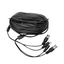 100' PRE MADE HD-TVI CABLE W/POWER FITTINGS, BLACK