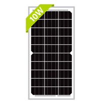 10W 12V SOLAR KIT, INCLUDES SOLAR MODULE, 10' 18AWG 2 CORE CABLE, 3A DIODE, AND 3/8" RING CONNECTORS