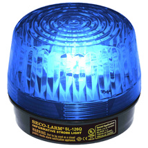 BLUE 6/12 VDC  STROBE LIGHT. “U”-TYPE XENON TUBE. 100,000 CANDLEPOWER