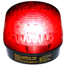 RED 6/12 VDC  STROBE LIGHT. “U”-TYPE XENON TUBE. 100,000 CANDLEPOWER