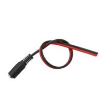 DC FEMALE POWER PIGTAIL _ 30 CM _ RED & BLACK LEAD